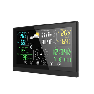 Wireless Indoor and Outdoor Forecast <strong>Weather</strong> Station <strong>with</strong> <strong>Atomic</strong> Alarm <strong>Clock</strong> for Temperature Humidity Wind Speed Monitoring - Product Image 5
