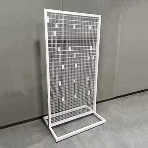 Giá để hàng di động bằng lưới kim loại, dạng đứng tự do, dùng cho cửa hàng bán lẻ, tấm lưới treo tường, giá đỡ dạng lưới treo - Product Image 2