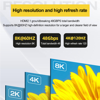 Cable HDMI 8K Ultra Clear 48Gbps 4K 240Hz 8K 60Hz Transferencia de audio y video V2.1 Cable HDMI para HDTV Proyector Monitor 3D Visual