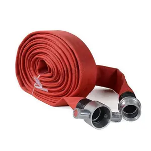 Équipement de lutte contre l'incendie rouge de haute qualité 2.5 pouces fabricant 30m 18bar PVC doublure double veste tuyau d'incendie