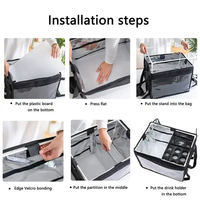 Sac isotherme portable, pliable, recyclable, en tissu Oxford, imperméable, personnalisé pour usage extérieur, grand format, pour livraison de repas