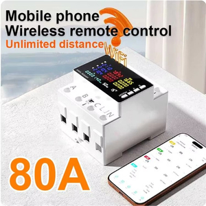 Compteur d'énergie WiFi triphasé Tuya KWS-306WF sur rail DIN, moniteur électrique AC85-290V, interrupteur intelligent, protection contre les surtensions, les courants et les fuites G53 - Product Image 3