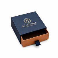Scatola di Lusso Nera Opaca con Cassetto, Logo Personalizzato in Lamina Dorata, Confezione Regalo con Nastro Estraibile per Anelli e Collane