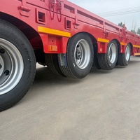 Semi-remorque à plateau surbaissé extensible à 8 essieux, remorque télescopique pour transport lourd, capacité de 120 tonnes, vente directe d'usine, personnalisation disponible