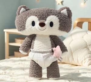 Peluche personnalisée douce <span class=keywords><strong>et</strong></span> moelleuse, petit crocodile, koala, renard, <span class=keywords><strong>loup</strong></span>, jouet pour enfants, rembourrage en coton PP, cadeau pour petite amie, compagnon de bébé - Product Image 4