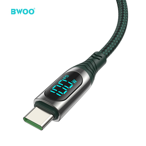 Bwoo mới nhất loại C để Loại C Cáp USB nylon bện hiển thị kỹ thuật số PD 100W USB C sạc cáp - Product Image 3