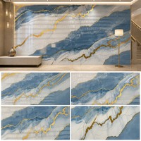 Panneau décoratif en marbre classique avec revêtement UV, taille personnalisée, OEM, imperméable, en rouleau, pour usage commercial et résidentiel