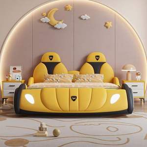 เตียงหุ้มหนังนุ่ม ขนาดควีนไซส์ เตียงเดี่ยว เตียงคู่ ขนาดควีนไซส์ ขนาดคิงไซส์ เตียงรูปทรงยานอวกาศ - Product Image 3