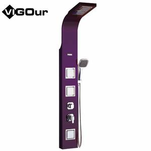 Panel de Ducha Termostático de Lluvia y Vapor de Acero Inoxidable 304 Pulido con Columna y Grifos - Product Image 4