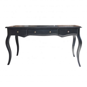 Gỗ Sồi Cổ Bằng Gỗ Pháp Executive Home <span class=keywords><strong>Office</strong></span> Bàn Viết Với Tay Chạm Khắc Cong Chân HL315 - Product Image 1