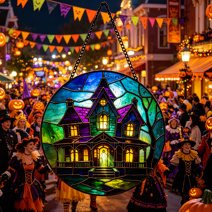 Nouvelle Décoration Suspendue en Verre Coloré pour Halloween, Ambiance Fantôme, pour Intérieur et Extérieur, Fête des Fantômes - Product Image 5