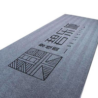 Tapis de pneu commercial avec logo personnalisé Tapis de porte d'entrée en PVC Livraison rapide Conception personnalisée faite à la machine Texture de marque promotionnelle