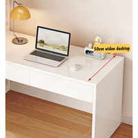 Escritorio de Oficina Moderno y Lujoso con Gabinete y Cajón Utilitario, Mesa de Computadora de Madera Rosegia