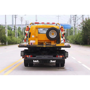 Camion de <span class=keywords><strong>remorquage</strong></span> à plateau plat JAC de 5 tonnes, <span class=keywords><strong>véhicule</strong></span> de récupération routière avec treuil hydraulique - Product Image 3