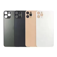 Coque Arrière à Grande Ouverture avec Adhésif pour iPhone 8 Plus X XR XS Max SE 11 12 13 14 Pro Max – Verre Arrière de Remplacement pour Boîtier de Téléphone