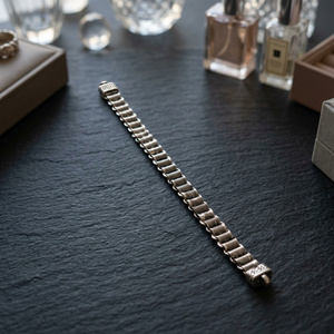 <b>Mens</b> Antique Silver Bracelet With Fine Charm Design Elegant Vintage Chain Jewelry For <b>Men</b> And Stylish Everyday Wear - Product Image 3