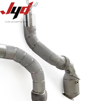 Downpipe Knalpot High Flow Berpelindung Panas untuk BMW M650i M750i G12 G13 4.4T 2017-2020 Suara Agresif
