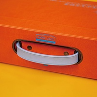 Boîte cadeau rigide en carton avec fermeture magnétique, personnalisée avec logo de marque coloré, haut de gamme, avec poignée