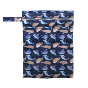 28*40cm tas penyimpanan tahan air poliester saku ganda peralatan basah kering dapat dicuci tas popok bayi grosir - Product Image 6