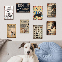 Carteles de chapa de perro Vintage divertidos decorativos, placas de Metal de advertencia de animales personalizadas para caseta de perro con precio de fábrica
