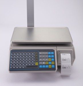 Báscula Digital Inteligente con Impresora, Pantalla LCD, Precisión de 5g, ABS+Acero Inoxidable para Código de Barras KF-T18 - Product Image 4