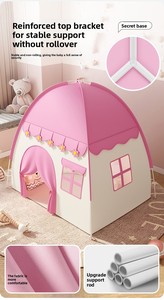 Carpa de Juego Infantil con Forma de <span class=keywords><strong>Castillo</strong></span>, Ventana de Malla Ventilada, Casa de Juegos para Interiores y Exteriores - Product Image 4
