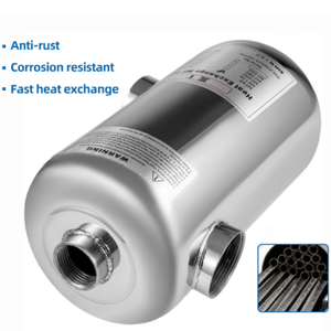 Pompe à chaleur équipement de <span class=keywords><strong>piscine</strong></span> Tube en acier inoxydable Tube <span class=keywords><strong>tubulaire</strong></span> échange de chaleur - Product Image 1