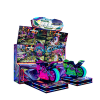Simulateur de course coloré à monnayeur pour parc d'attractions, machine d'arcade certifiée CE, jeu d'arcade à monnayeur pour centre de divertissement