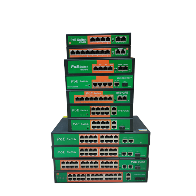 6 Port 10/100Mbps Full Gigabit 48V IEEE 802.3AF/AT/BT Ethernet Network Poe Switch 2 Uplink IP Camera CCTV Hikvansion QoS
