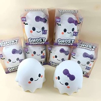 Jouet Squishy Fantôme Kawaii à Remontée Lente, en PU Souple, Anti-Stress, Jouet Sensoriel, Jouet Fantôme d'Halloween, Cadeau de Fête pour Enfants