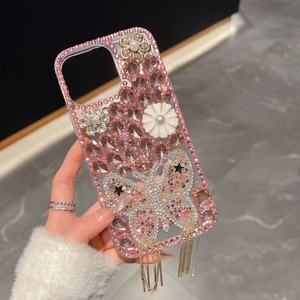 Cover di Lusso con Diamanti 3D Scintillanti Serie Artigianale per iPhone <span class=keywords><strong>Xr</strong></span> X Xs Max 7 8 11 12 13 14 15 16 17 Plus Pro Max - Product Image 3