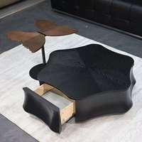 Ensemble de tables basses créatives en forme de nuage avec rangement pour hôtel et salon