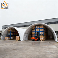 Abri de stockage en tissu et en acier galvanisé robuste SD2020, structure en acier galvanisé, auvent de conteneur en PVC, tente de stockage