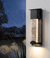 Applique murale en aluminium noir étanche Ip65, Design moderne, luminaire décoratif d'intérieur, idéal pour un jardin ou un coin de jardin