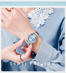 Montre-bracelet à quartz Skmei 1620 pour femme, étanche, avec bracelet en acier inoxydable, idéale comme cadeau pour femmes et jeunes filles - Product Image 3