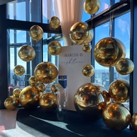 Boule miroir gonflable dorée, ballon miroir géant, sphère pour discothèque, fête, décoration de mariage, grosses boules brillantes