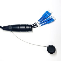 Protector de Conector de Cable de Fibra Óptica, Carcasa Protectora Metálica Impermeable, Cubierta Antipolvo para Exteriores, Resistente a Impactos