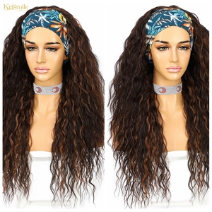 <span class=keywords><strong>Drag</strong></span> <span class=keywords><strong>Queen</strong></span>-<span class=keywords><strong>Peluca</strong></span> <span class=keywords><strong>de</strong></span> cabello rizado para mujer, cabello largo para fiestas, viajes, vacaciones, sin pegamento, color marrón, 2 bandas gratis - Product Image 3