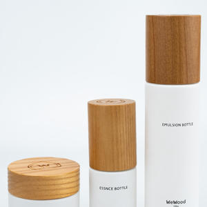Vietnam WeWood Eco Friendly Skincare Packaging Cream Jar Cosmético Glass Serum Loción Toner Pump Botella Tapa de madera - Product Image 4