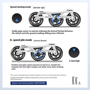 Patins à roulettes professionnels <span class=keywords><strong>RST</strong></span> G18 avec semelle intermédiaire en carbone pour adultes, étudiants universitaires, patins à roulettes d'hiver, caractéristiques de course multifonctionnelles - Product Image 3