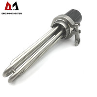 Radiateurs électriques à eau en acier inoxydable Offre Spéciale 208v 6000w élément chauffant de brassage à immersion électrique avec bride à trois pinces de 2"
