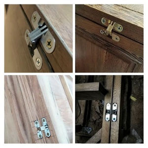 Modern Invisible Steel Cross Hinge for Narrow Side Panels for Furniture <b>Doors</b> Cabinets Kitchens Living Rooms Schools <b>Door</b> Hinge - Product Image 5