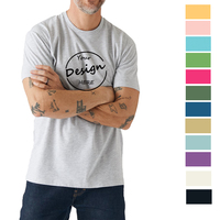 Camiseta de Algodón Peinado Anillado de 180 GSM con Estampado Serigrafiado, Ajuste Musculoso, Bordado Personalizado, Lisa, para Gimnasio, Básica, Clásica, para Hombre