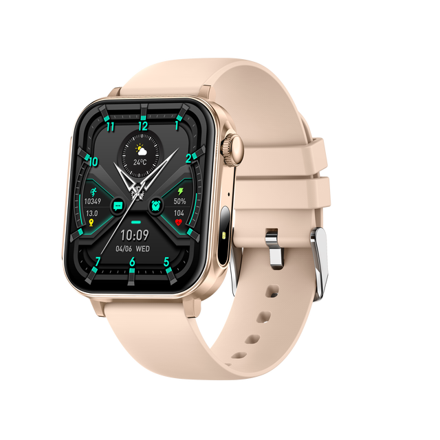 1.83 Inch Type C Magnetic Charging Rugged Android Smart BT Calling Health Monitor IP67 Waterproof Flashlight Sport Smartwatch