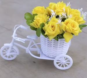 Decorazione per soggiorno interno <span class=keywords><strong>in</strong></span> seta <span class=keywords><strong>fiore</strong></span> di plastica Bouquet di fiori artificiali decorazione per <span class=keywords><strong>auto</strong></span> piccola decorazione <span class=keywords><strong>in</strong></span> vaso - Product Image 3