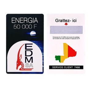 Recarga de contraseña Tarjeta para rascar Tamaño de impresión personalizado Logotipo Datos encriptados Llamadas telefónicas Prepago - Product Image 1