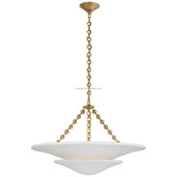 Lustre personnalisé en plâtre bronze doré en métal pour villa chambre d'hôtel décoration intérieure de chambre restaurant lustre Mollino