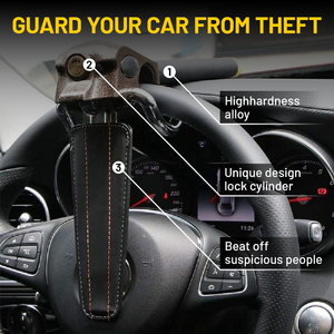 Vypart T-shaped Car Anti-Theft Anti-Drill Steering <b>Wheel</b> <b>Lock</b> <b>with</b> 3 Keys Foldable Steel for RVs/SUVs/Heavy Trucks - Product Image 3