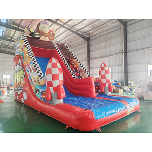<b>Inflatable</b> Playground Outdoor <b>Inflatable</b> Monkey Slide for Kids Bouncer Combo Jumping Castles Slide Rocket Bounce House - Product Image 3