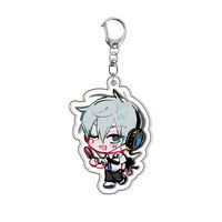 Porte-clés en acrylique double couche double face Alien Stage Chibi, pendentif de sac, stock transfrontalier, livraison directe, ornement suspendu Anime